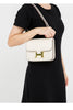 Large H Flap Shoulder Bag - Black