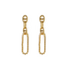 18K Gold Plated Retro Oval Earring With Cubic Zirconia